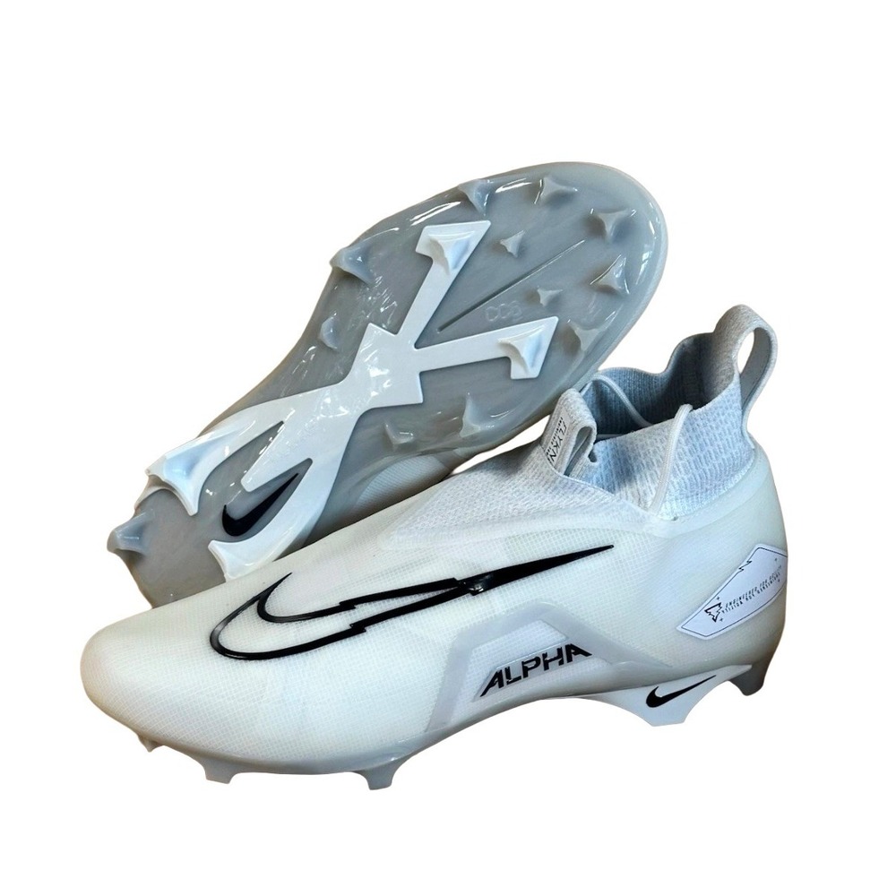 Nike Alpha Menace Elite Football Cleat Men White Platinum DM1792-109 Size 16